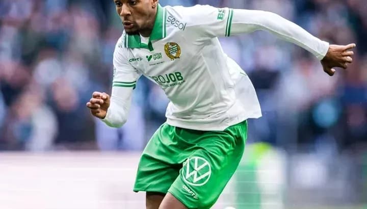 Player running during a football match