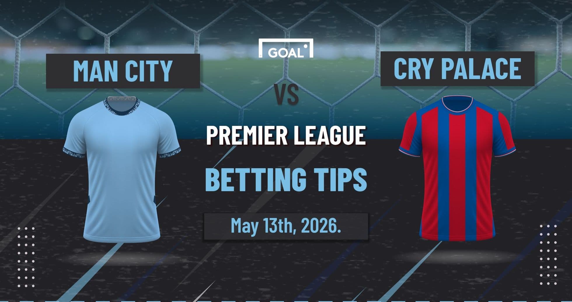 Man City vs Crystal Palace Premier League match graphic