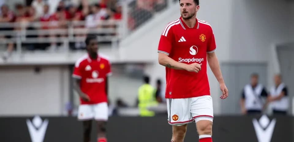 Player walking on pitch during Manchester United match