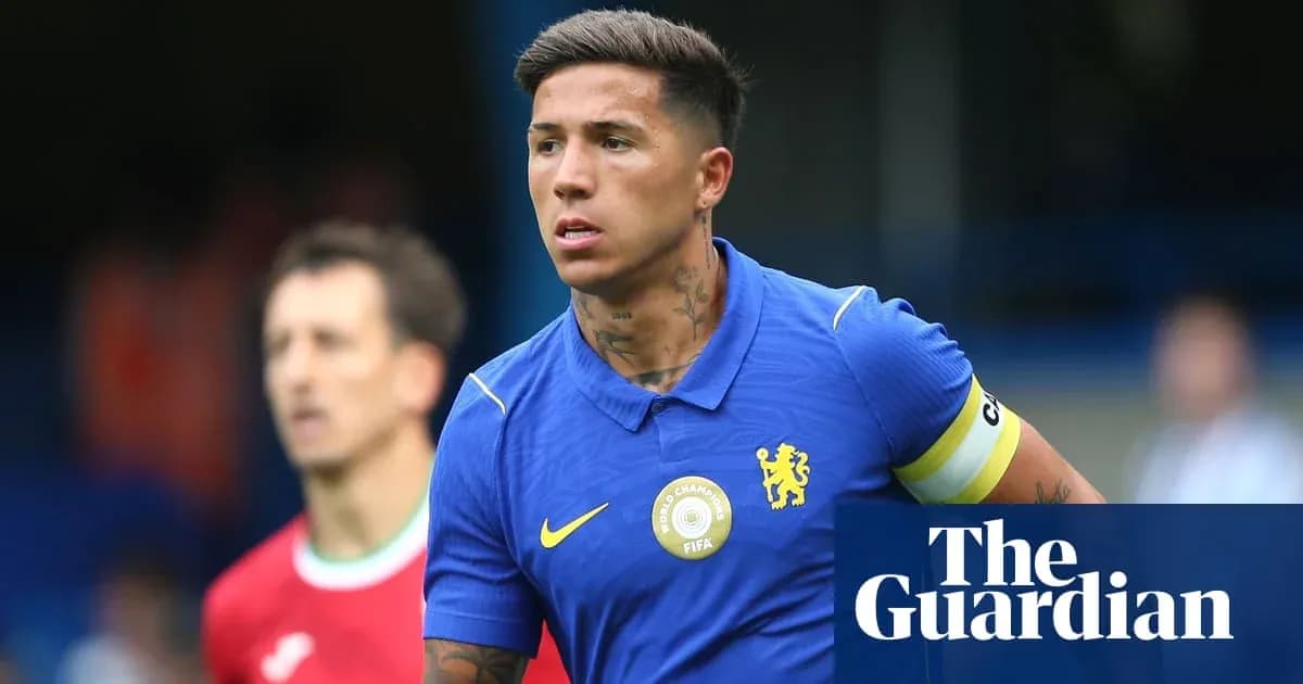 Player in blue Chelsea kit during match