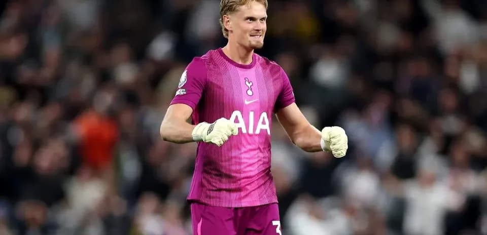 Goalkeeper celebrating after making a save