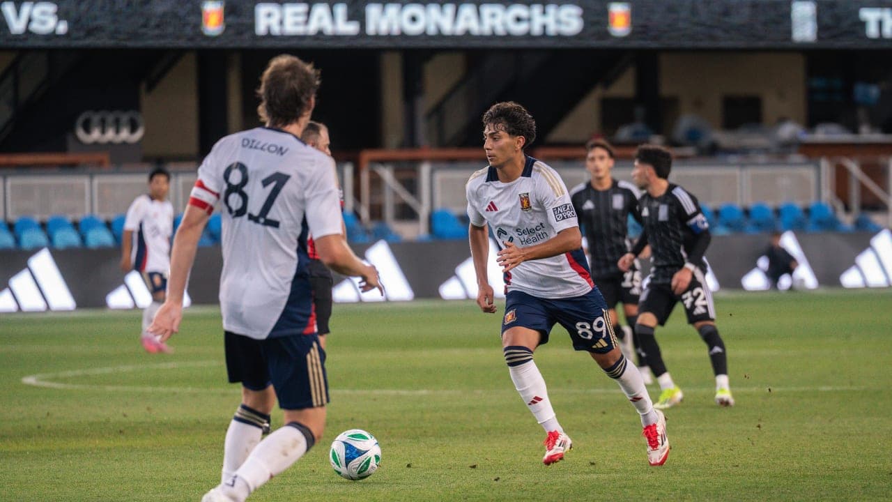 Players from Real Monarchs in action during match