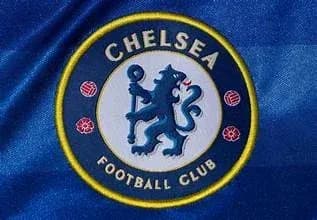 Chelsea Football Club logo on blue fabric