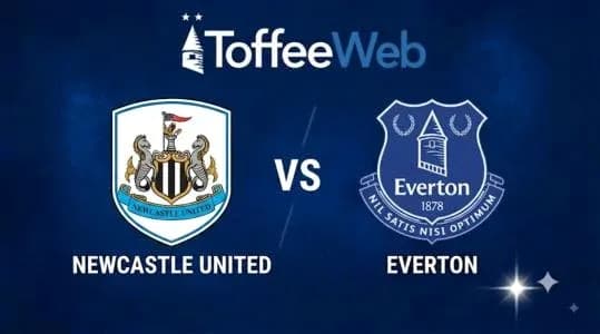 Newcastle United vs Everton match graphic