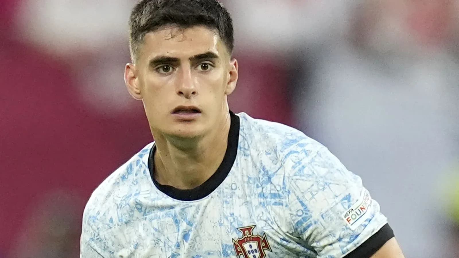 Player in Portugal jersey during match action