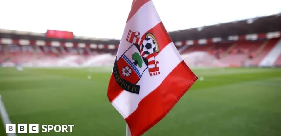 Southampton FC corner flag in stadium