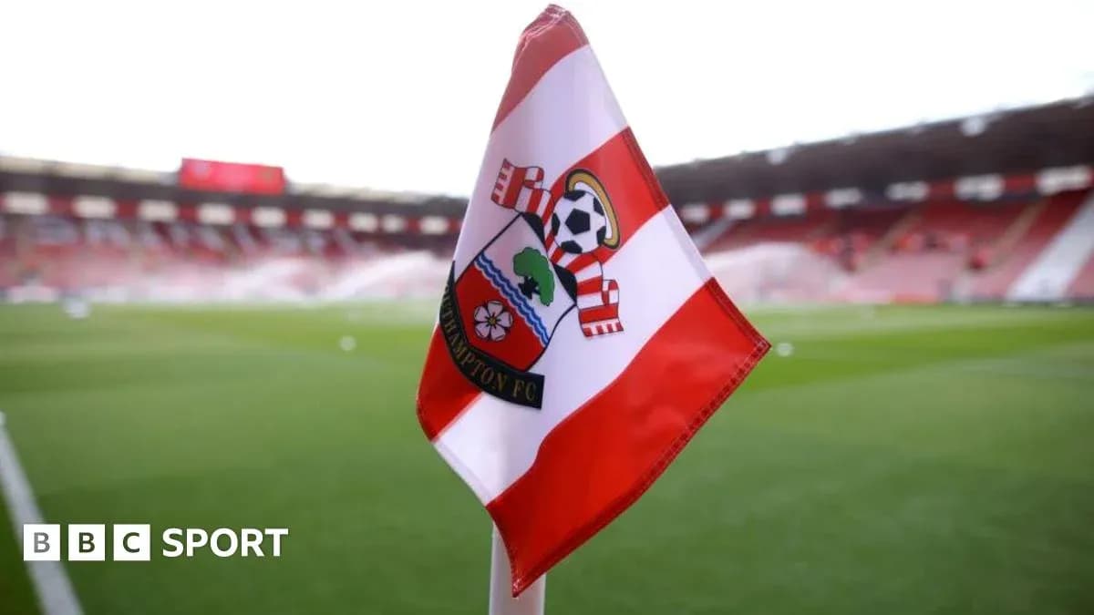 Southampton FC corner flag in stadium