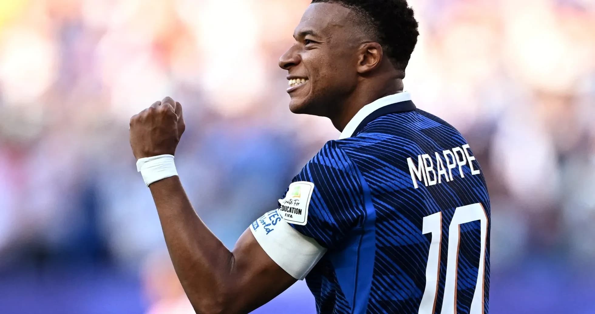 Player celebrating with fist pump during match