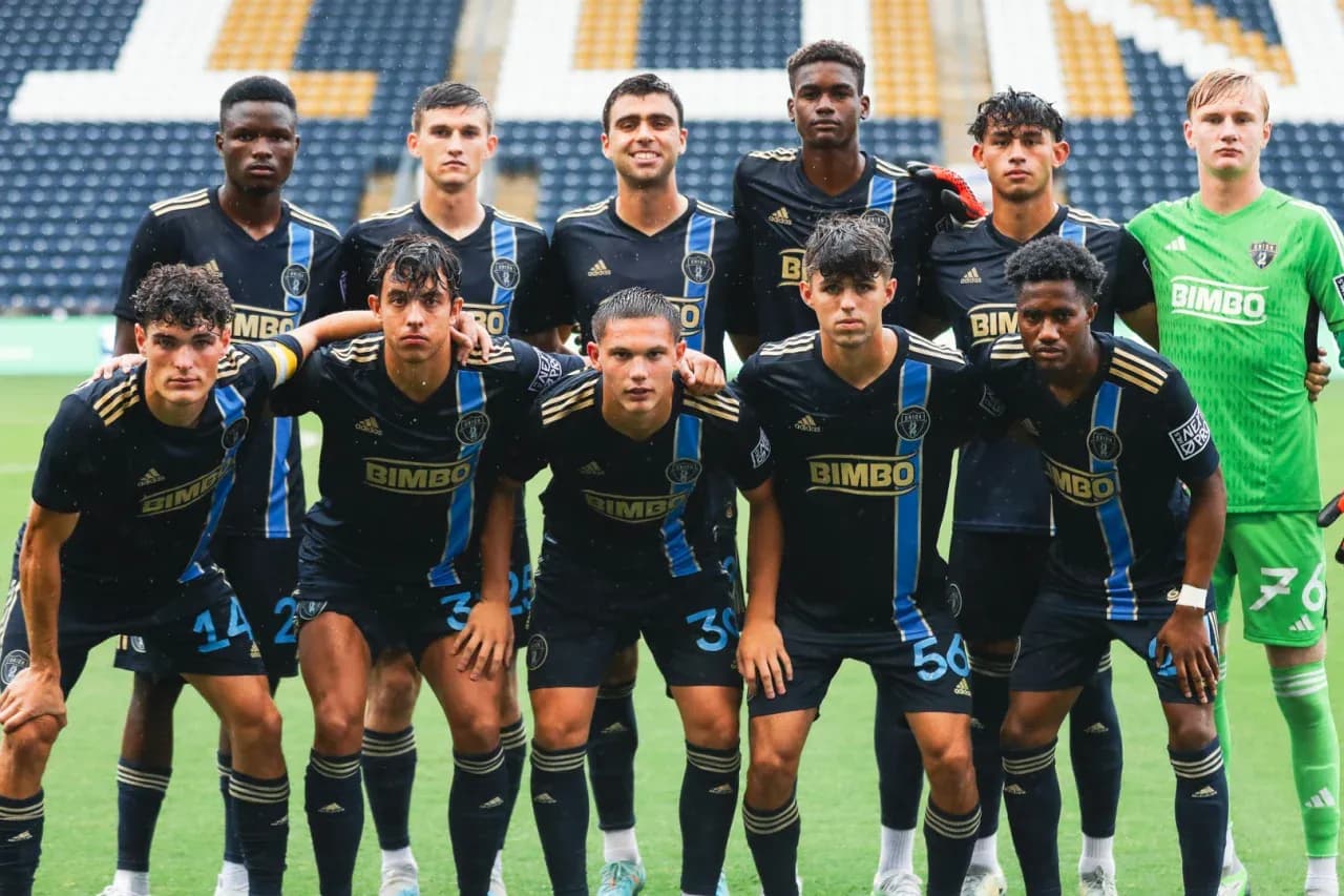 Philadelphia Union II players posing for team photo