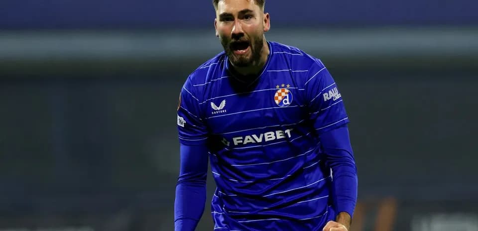 Dinamo Zagreb player celebrating a goal