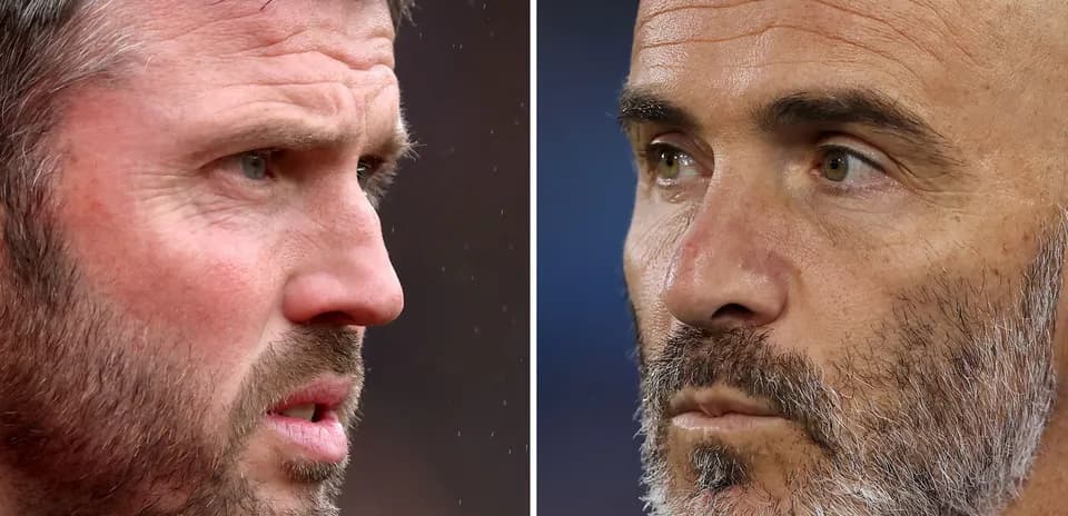 Two coaches facing each other in profile