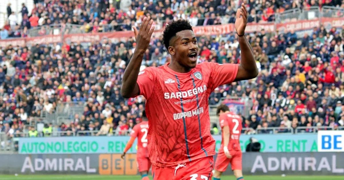 Player celebrating during a football match