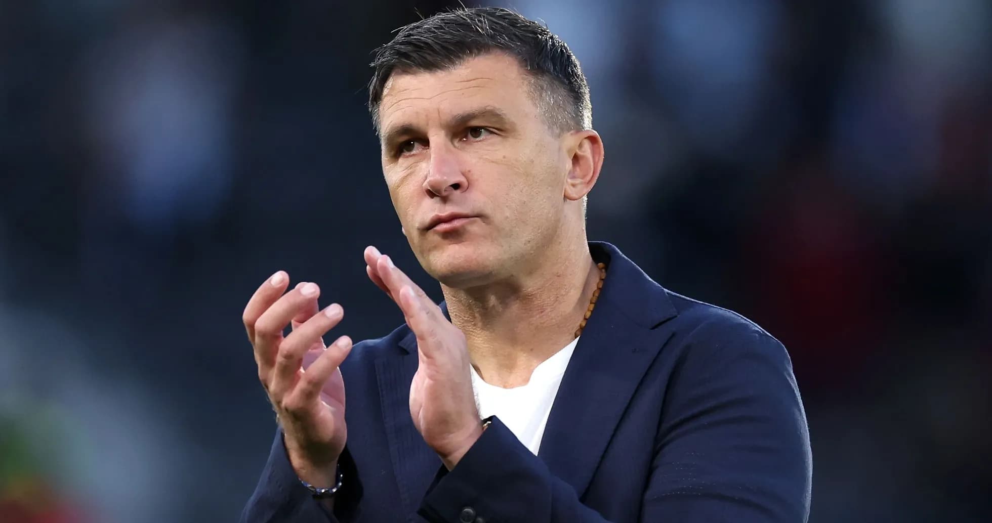 Coach gesturing during a match or event