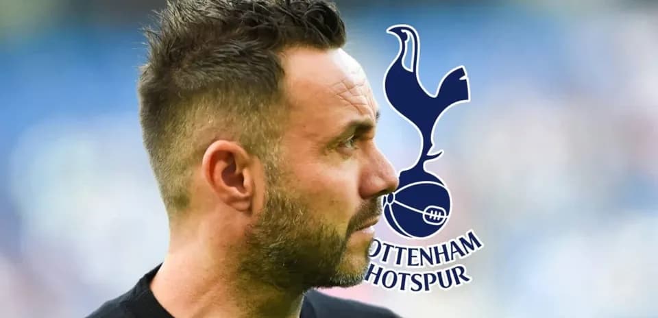 Profile view of man with Tottenham Hotspur logo