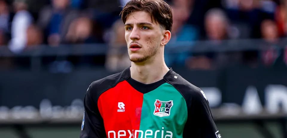 Player in NEC Nijmegen jersey during match
