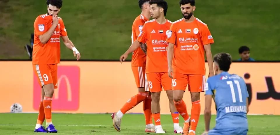 Ajman U23 players during Pro League match