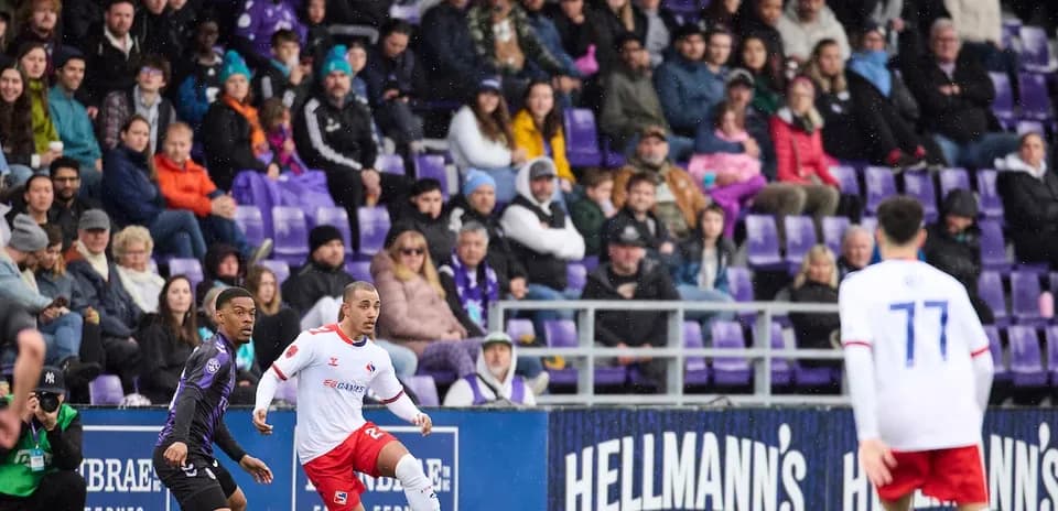Players competing during Vancouver FC match