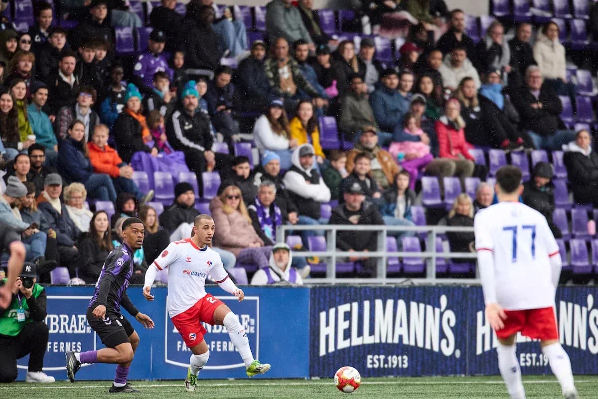 Players competing during Vancouver FC match