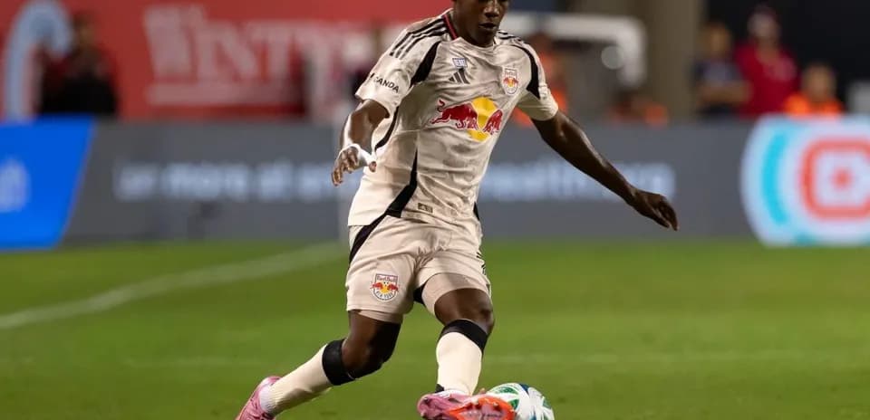 Player dribbling the ball during MLS Next Pro match