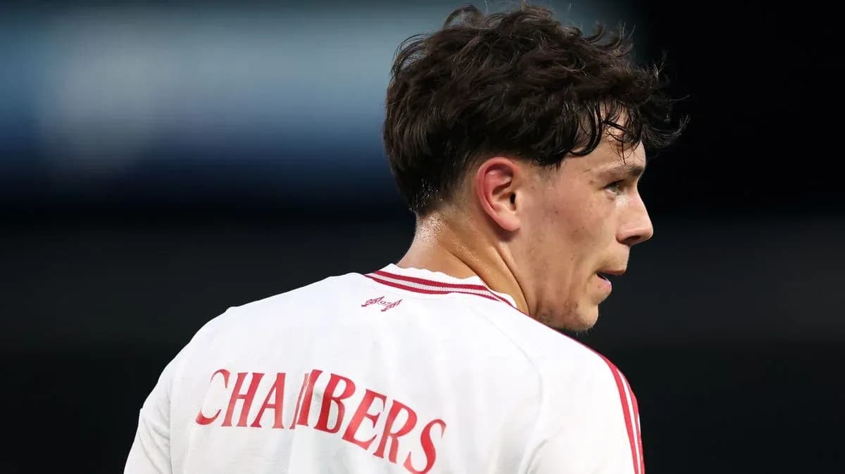 Player with 'CHAMBERS' on jersey during match
