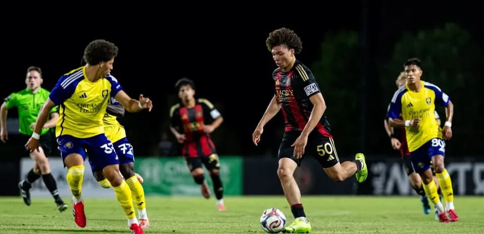 Player dribbling the ball during match