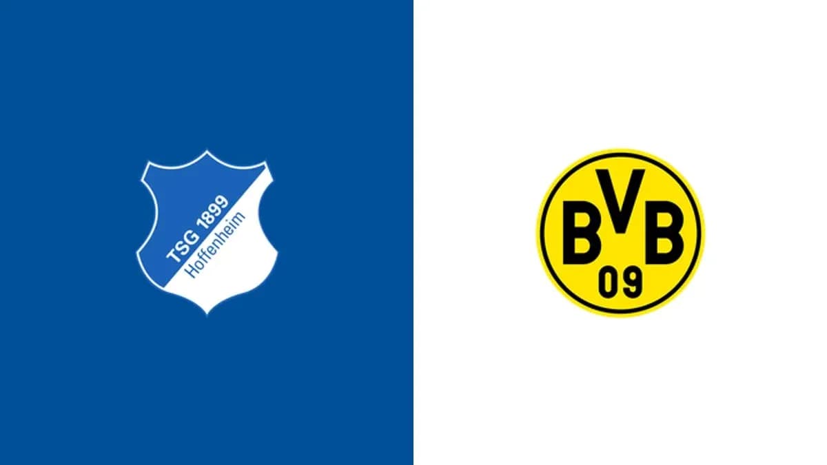 Logos of TSG 1899 Hoffenheim and Borussia Dortmund