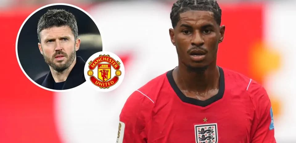 Player in England kit with Manchester United logo