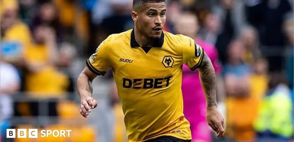 Wolverhampton player running on the pitch during match