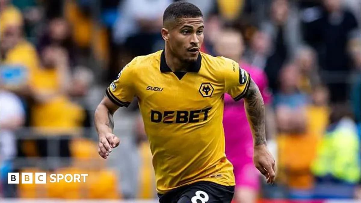 Wolverhampton player running on the pitch during match