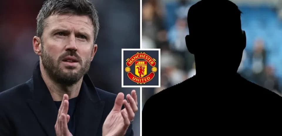 Michael Carrick applauding with Manchester United logo