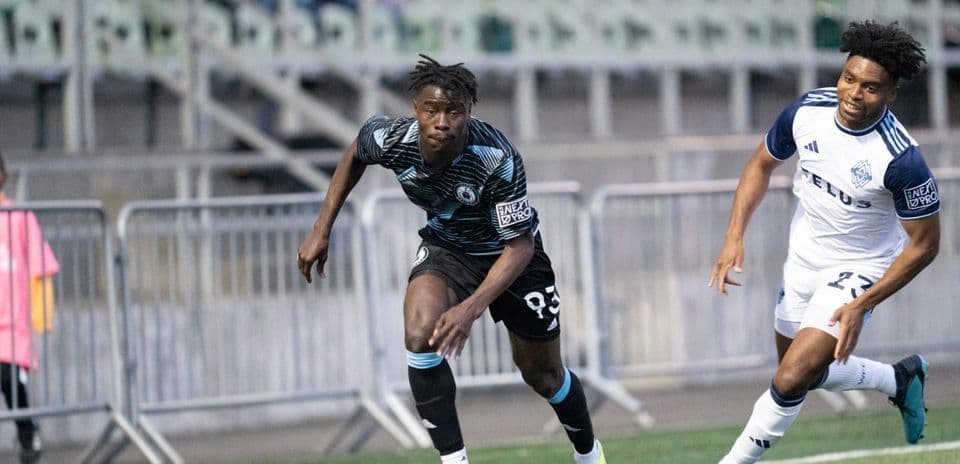 Players competing during Vancouver Whitecaps II match