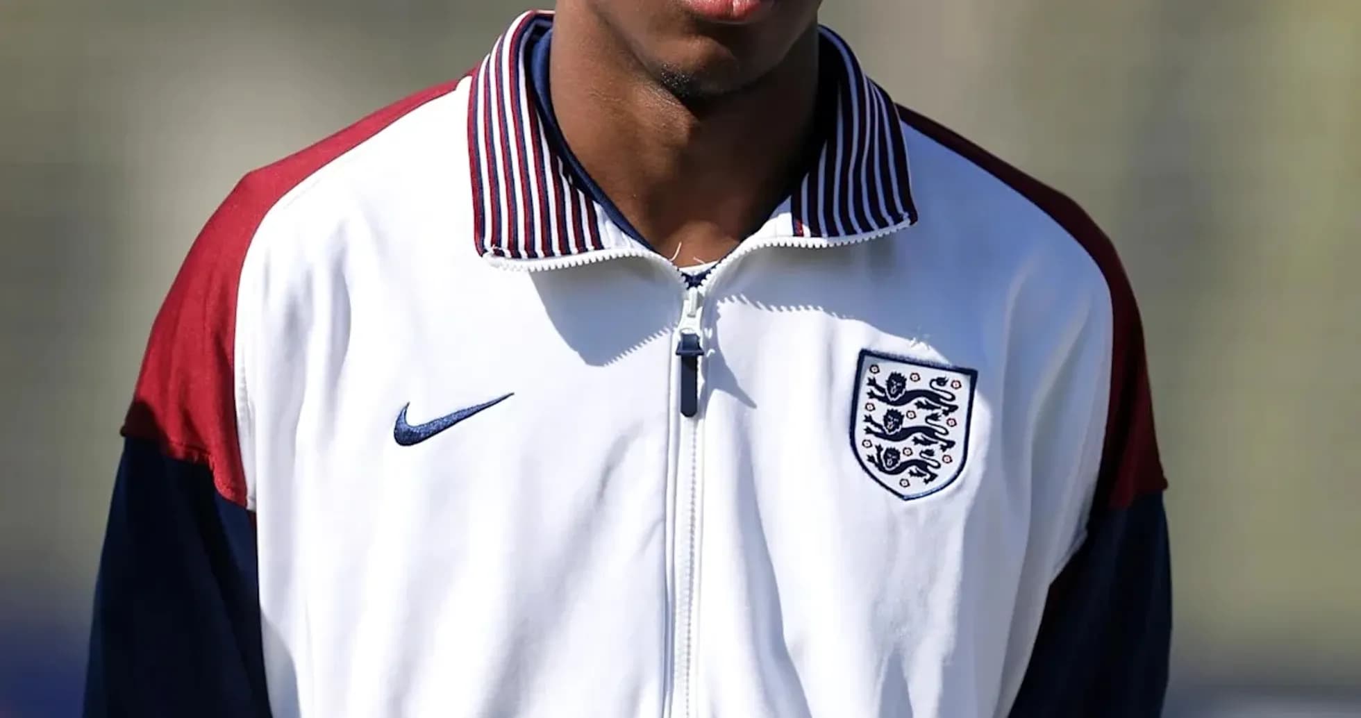 Player in England training kit during practice session