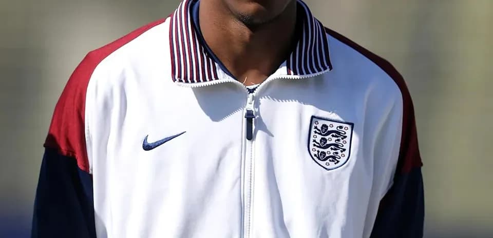 Player in England training kit during practice session