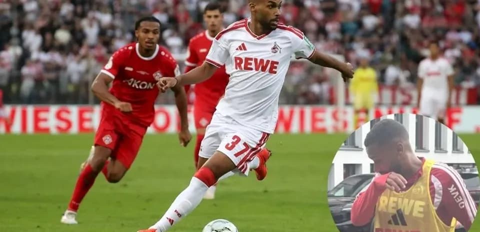 Player dribbling the ball during a football match