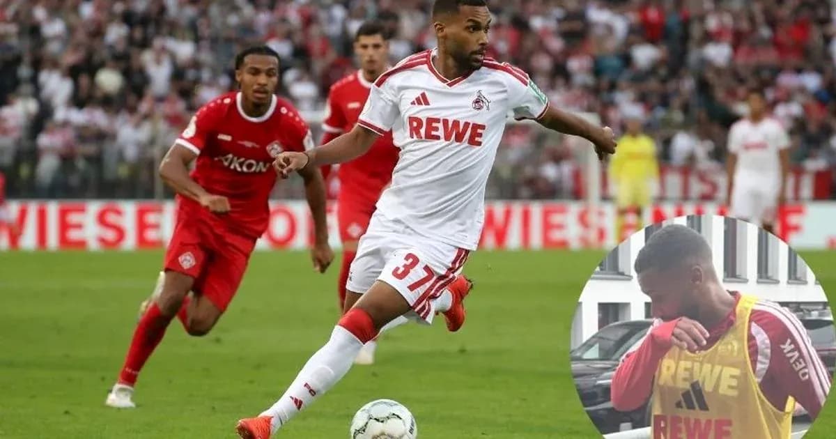 Player dribbling the ball during a football match