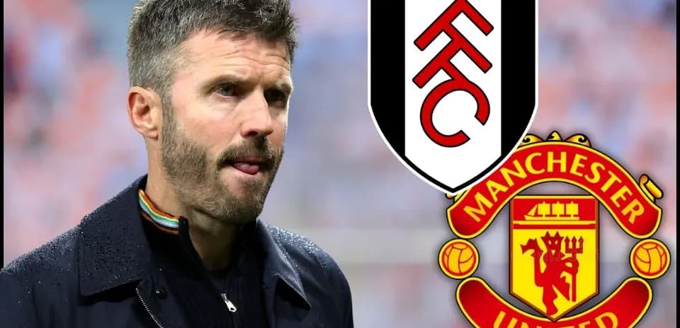 Manager with Fulham and Manchester United logos