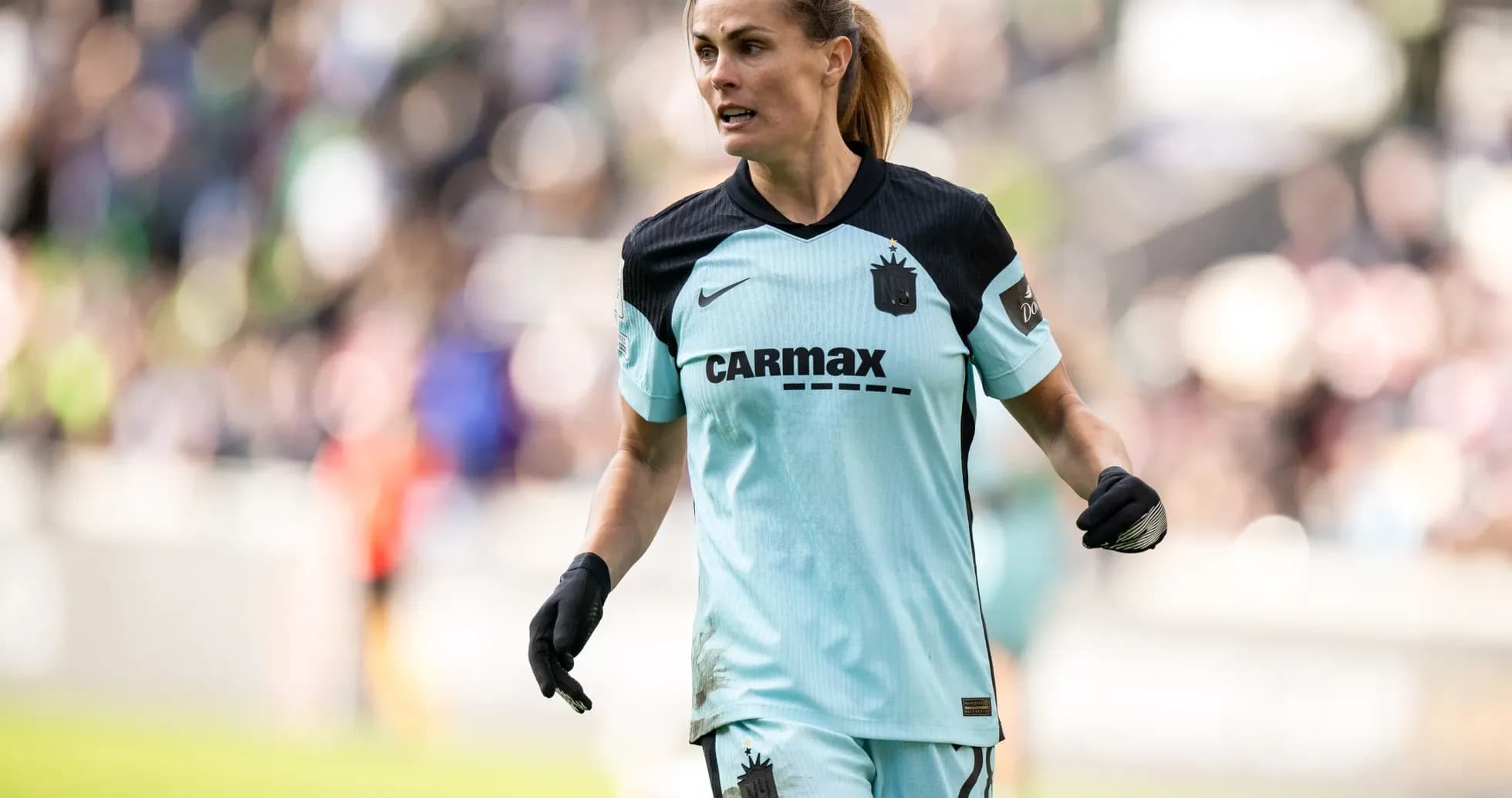 Player in action during NWSL match