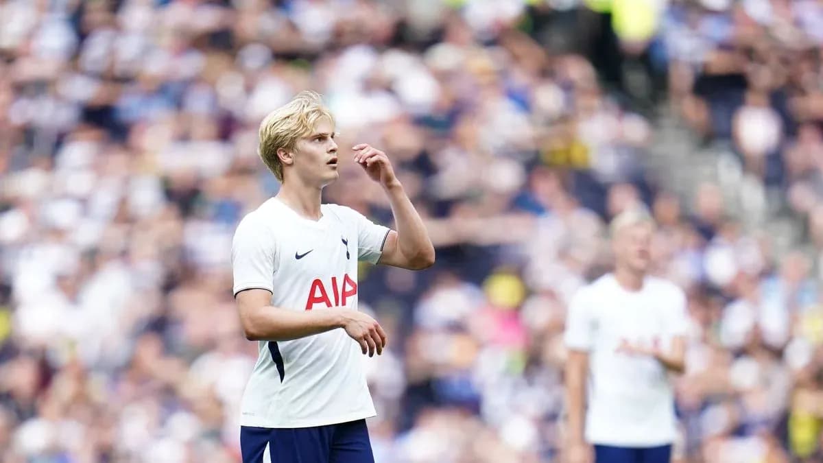 Tottenham player looking on during match