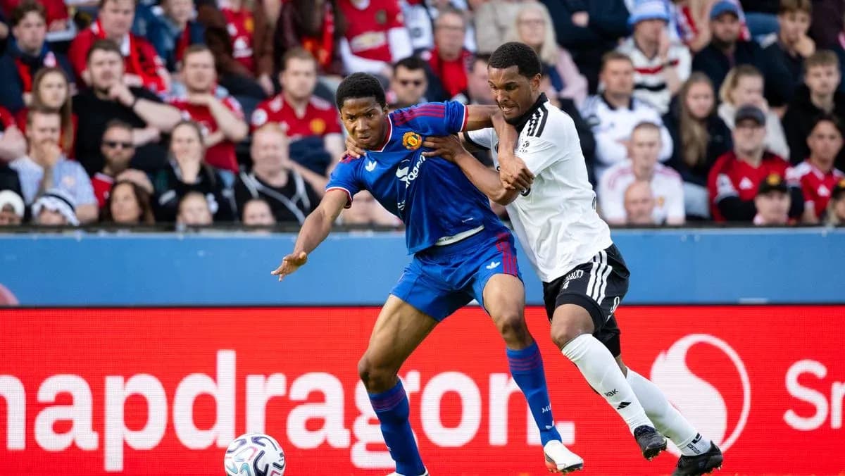 Players competing for the ball during a match