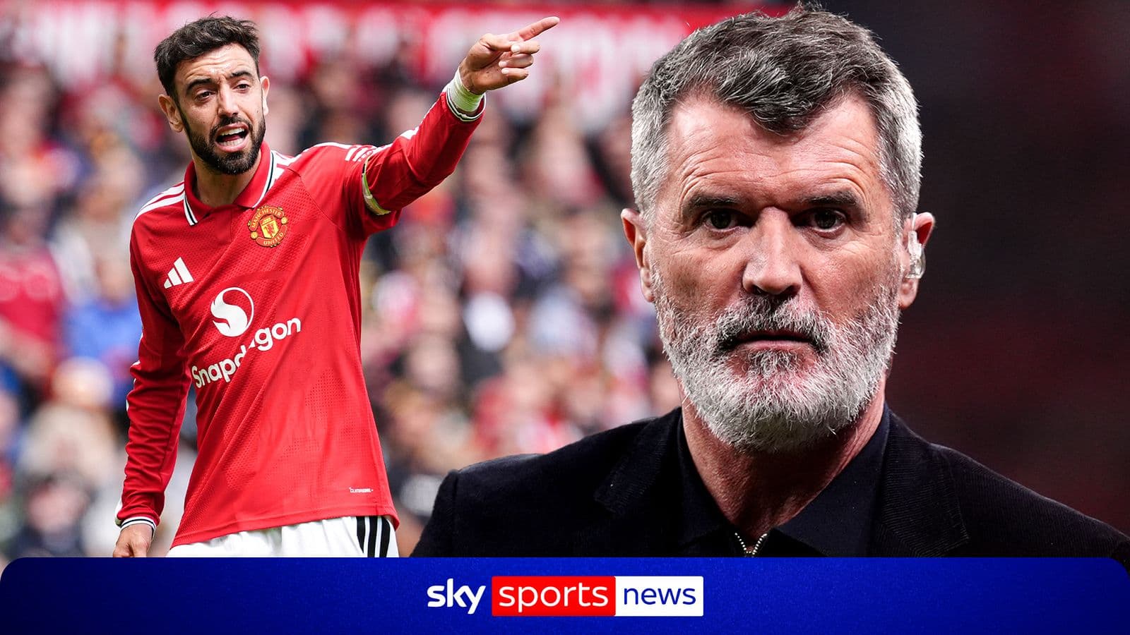 Bruno Fernandes gesturing during a Manchester United match