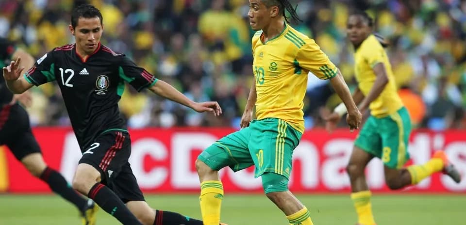 Players competing for the ball during a match
