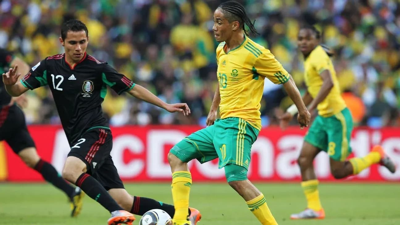 Players competing for the ball during a match