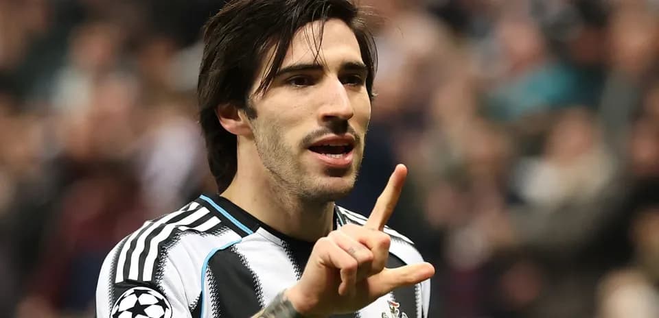 Player gesturing during match celebration
