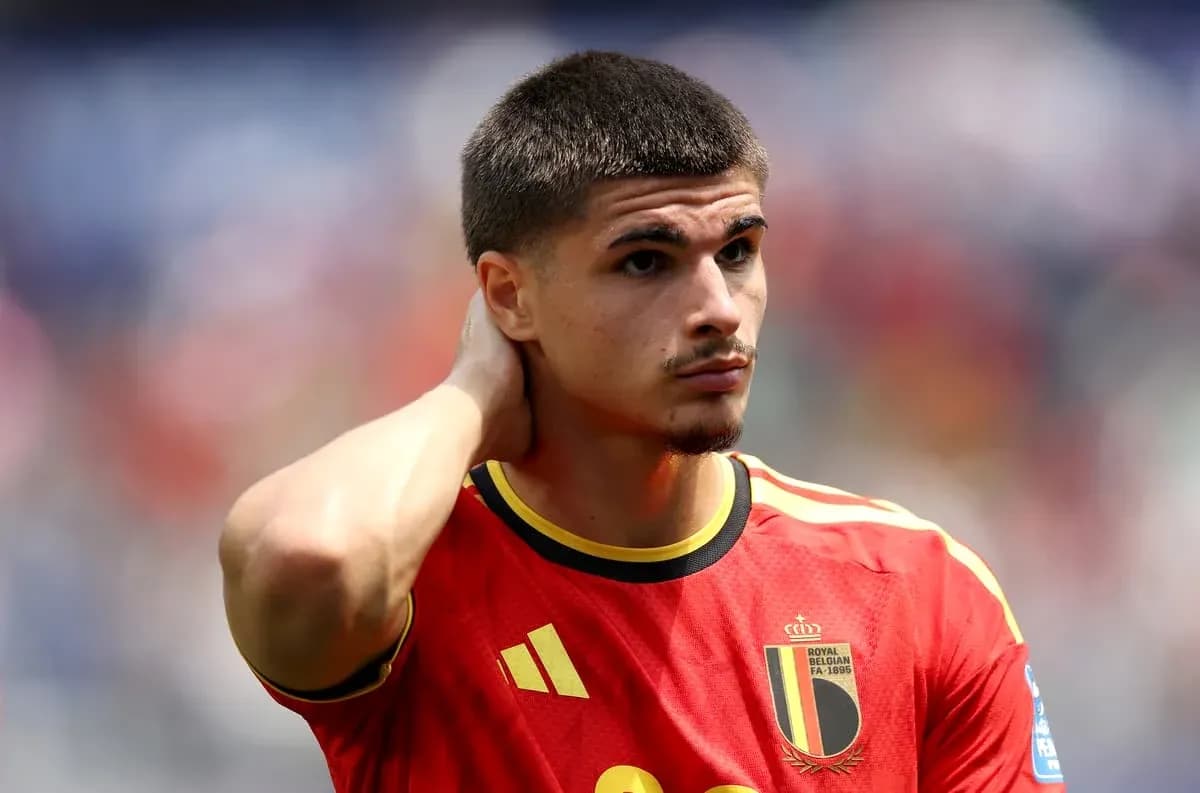 Belgian player in red jersey during match