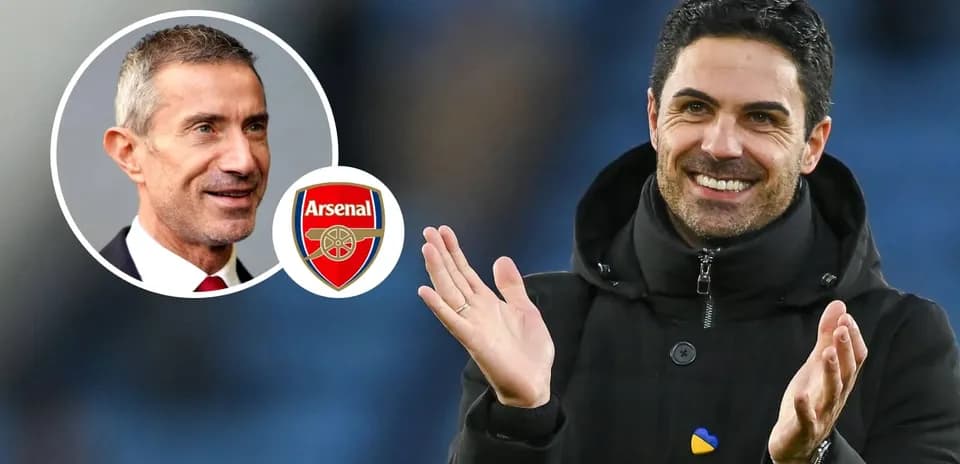Arsenal manager clapping during match celebration