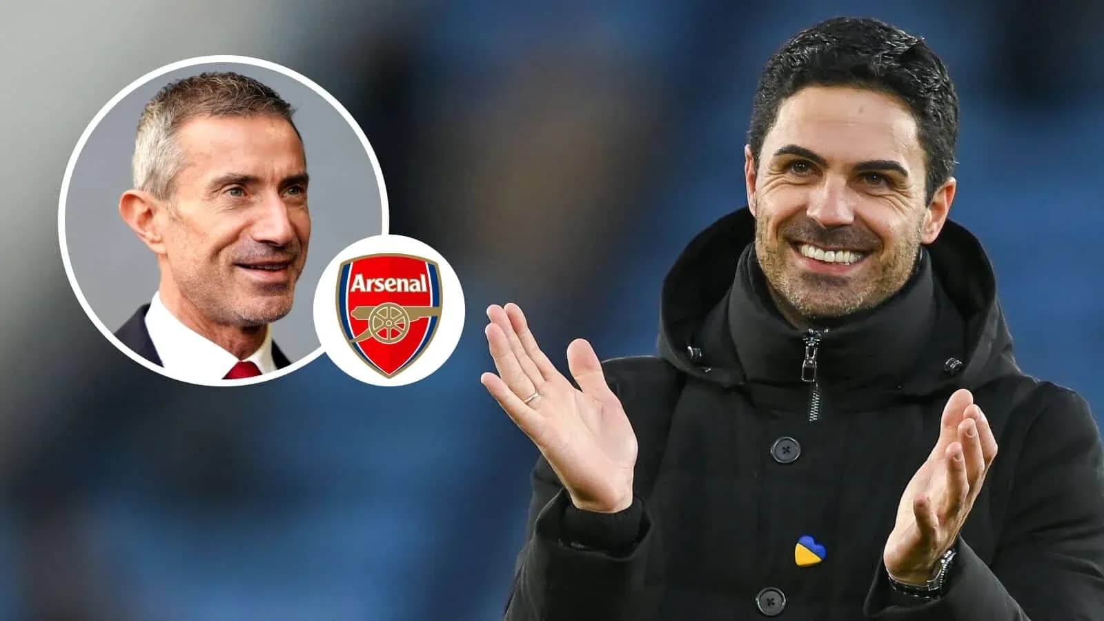Arsenal manager clapping during match celebration