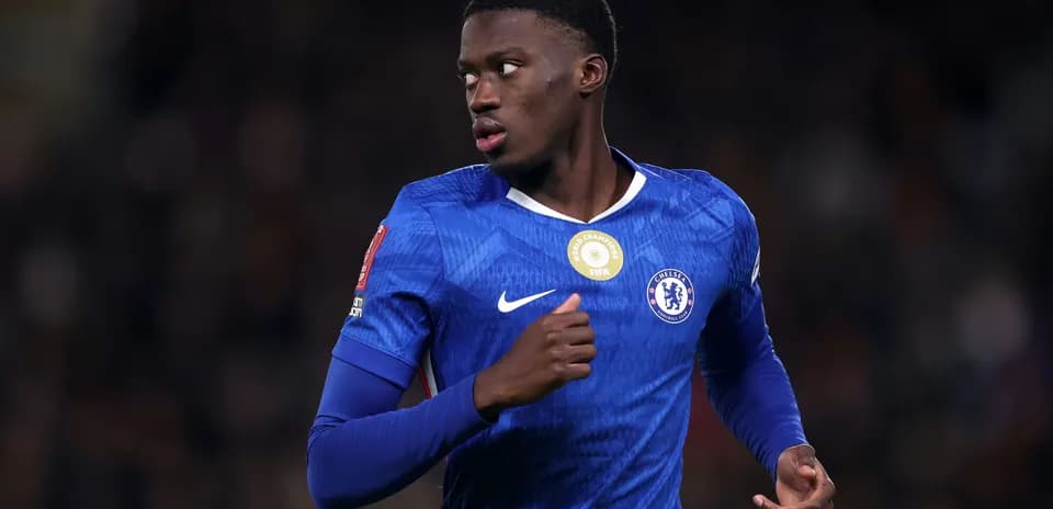 Chelsea player running during a match