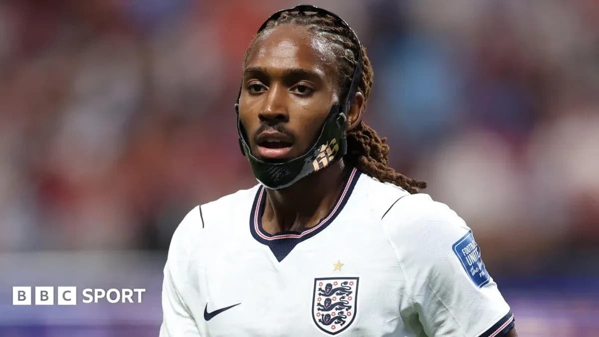 Player wearing England kit during a match