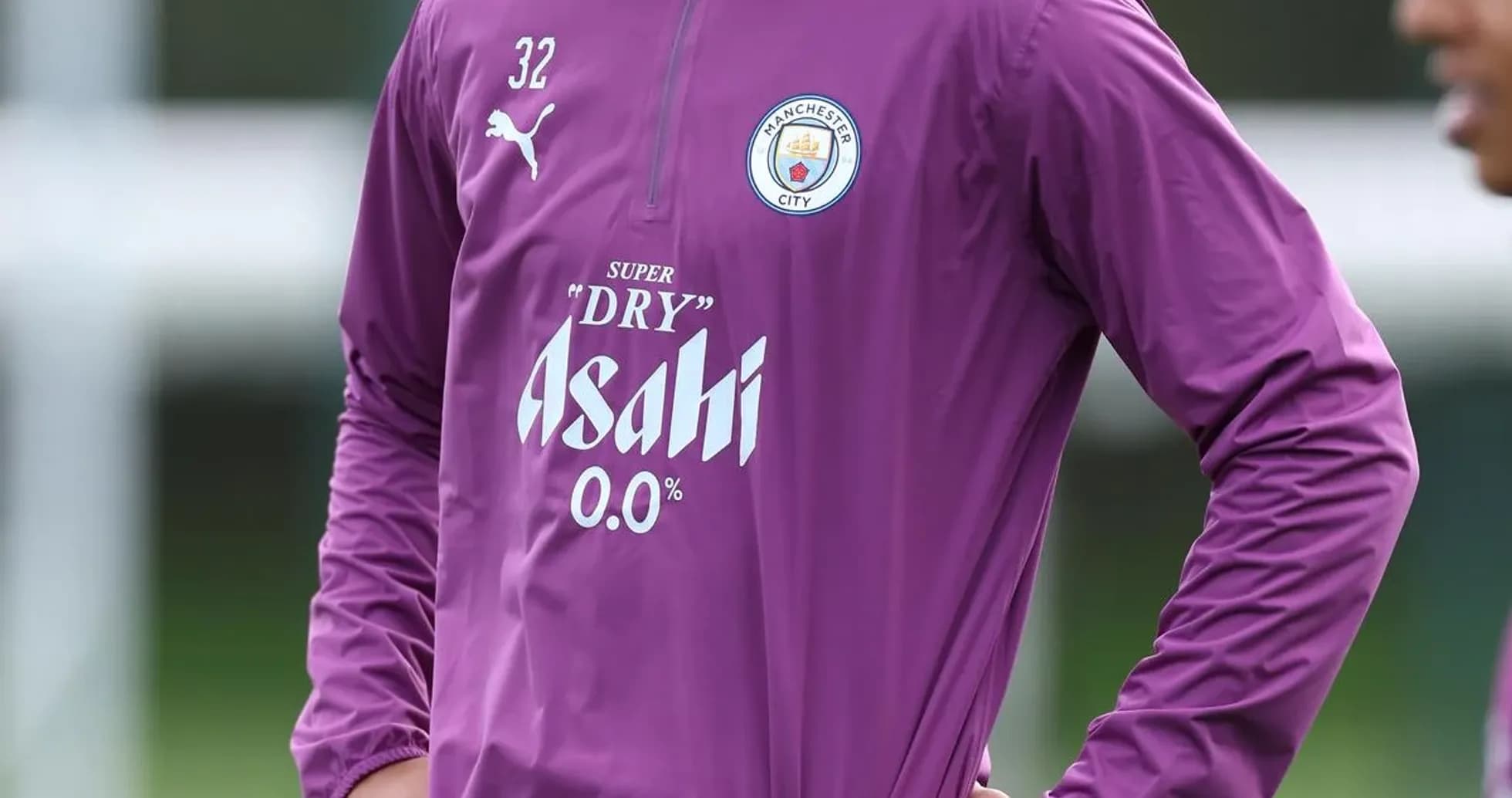 Player in training gear during Manchester City practice