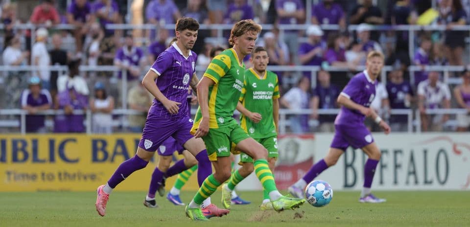 Players from Brooklyn and Tampa Bay Rowdies in action